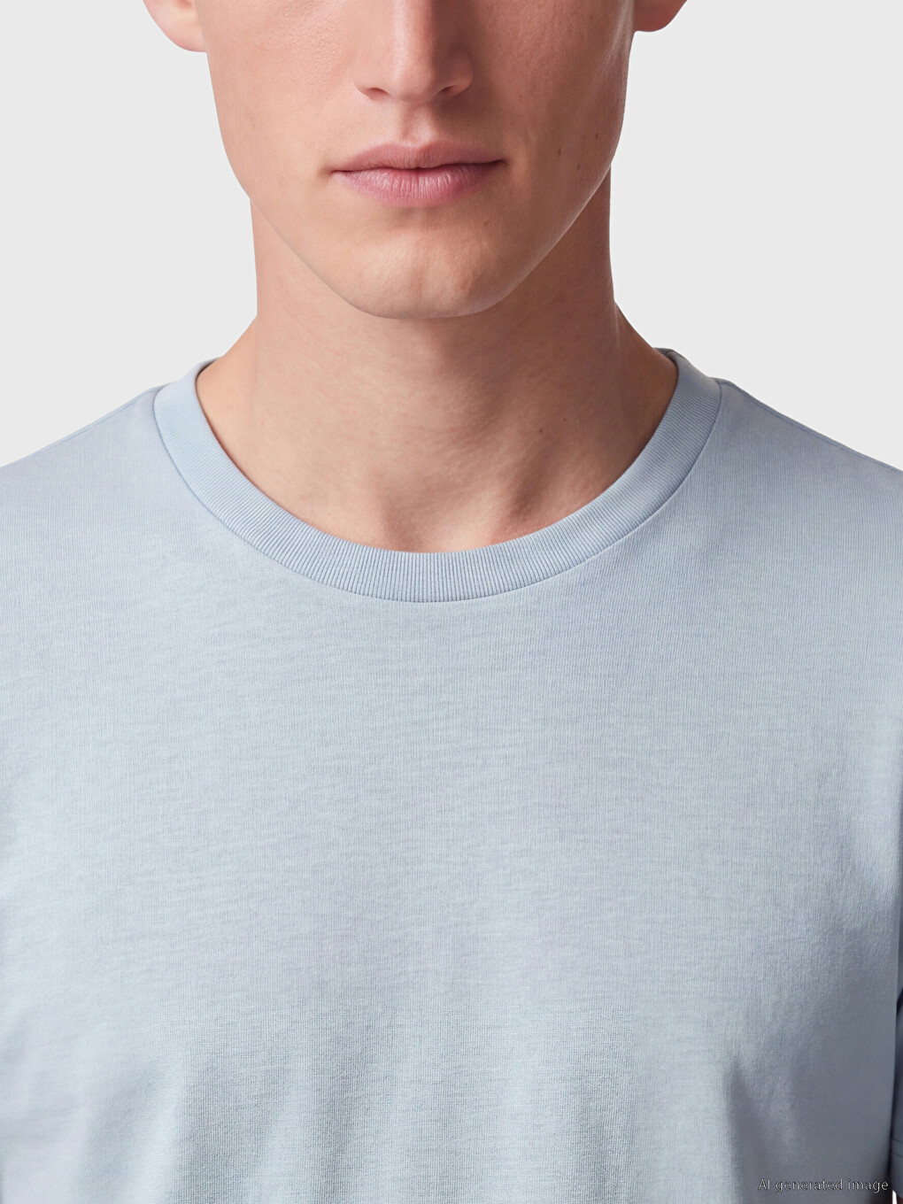 Mavi Loose Fit Akışkan Kumaş Tişört /04-3