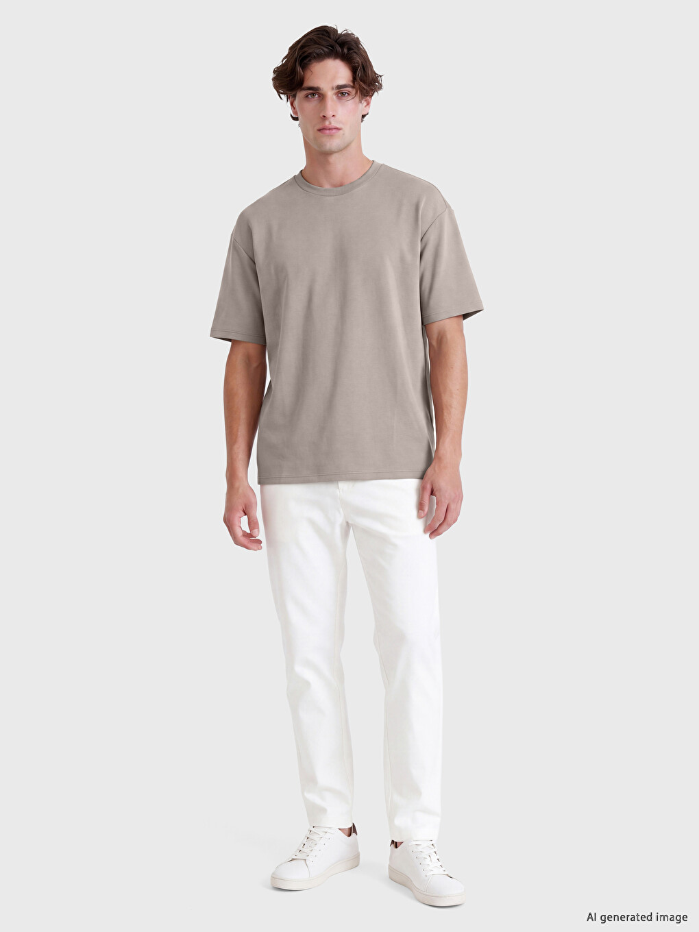 Mashkull Gri T-shirt-1