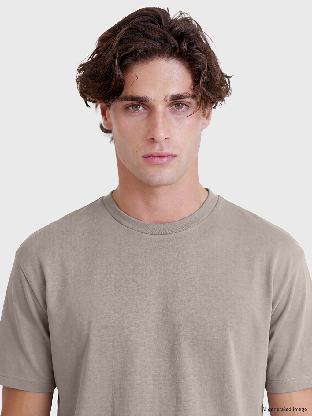Mashkull Gri T-shirt-2