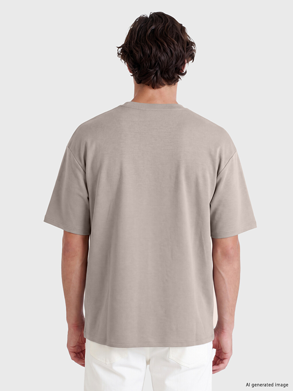 Mashkull Gri T-shirt-3