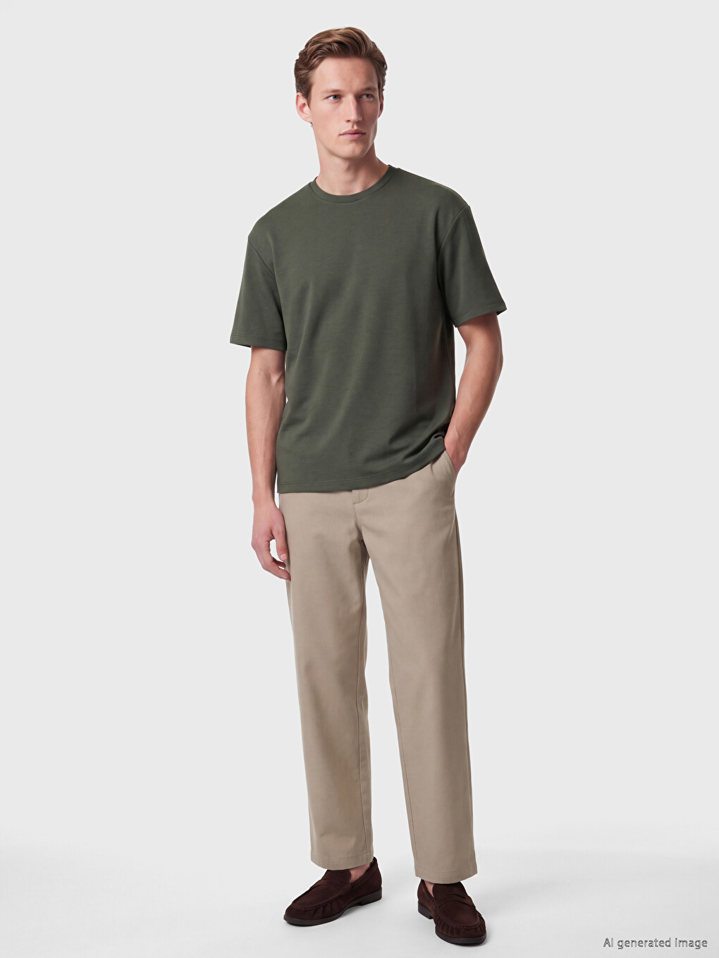 Loose Fit Fluid Fabric T-shirt /04-1
