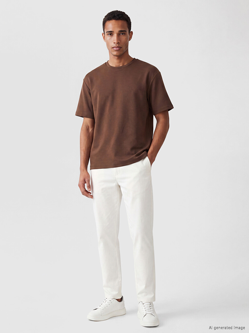 Tricou Din Țesătură Fluidă Cu Croială Relaxată /04-1