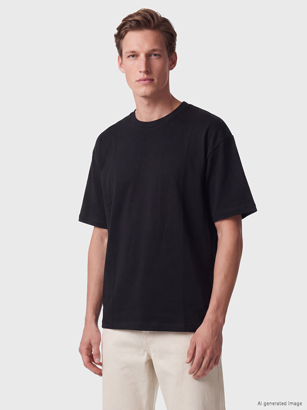 Loose Fit Fluid Fabric T-shirt /04-1