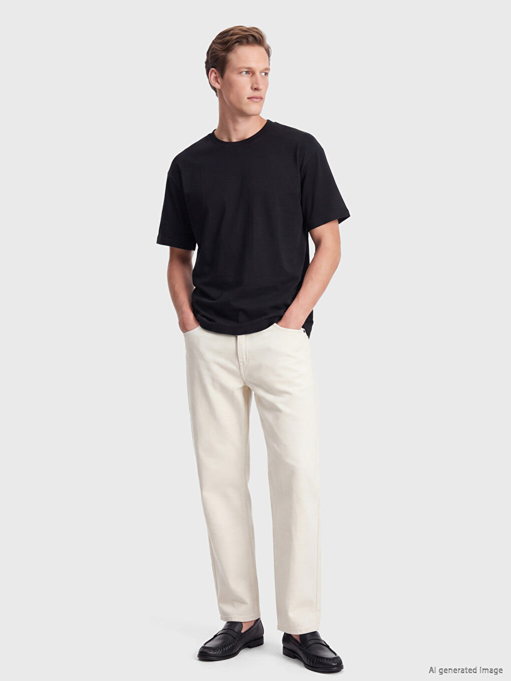 Loose Fit Fluid Fabric T-shirt /04-3
