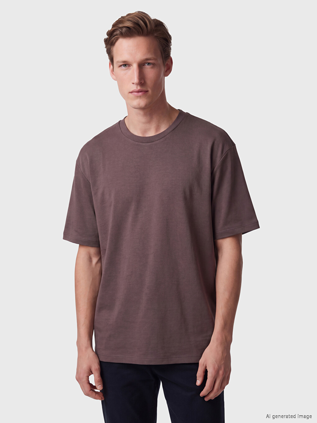 Loose Fit Fluid Fabric T-shirt /04-1