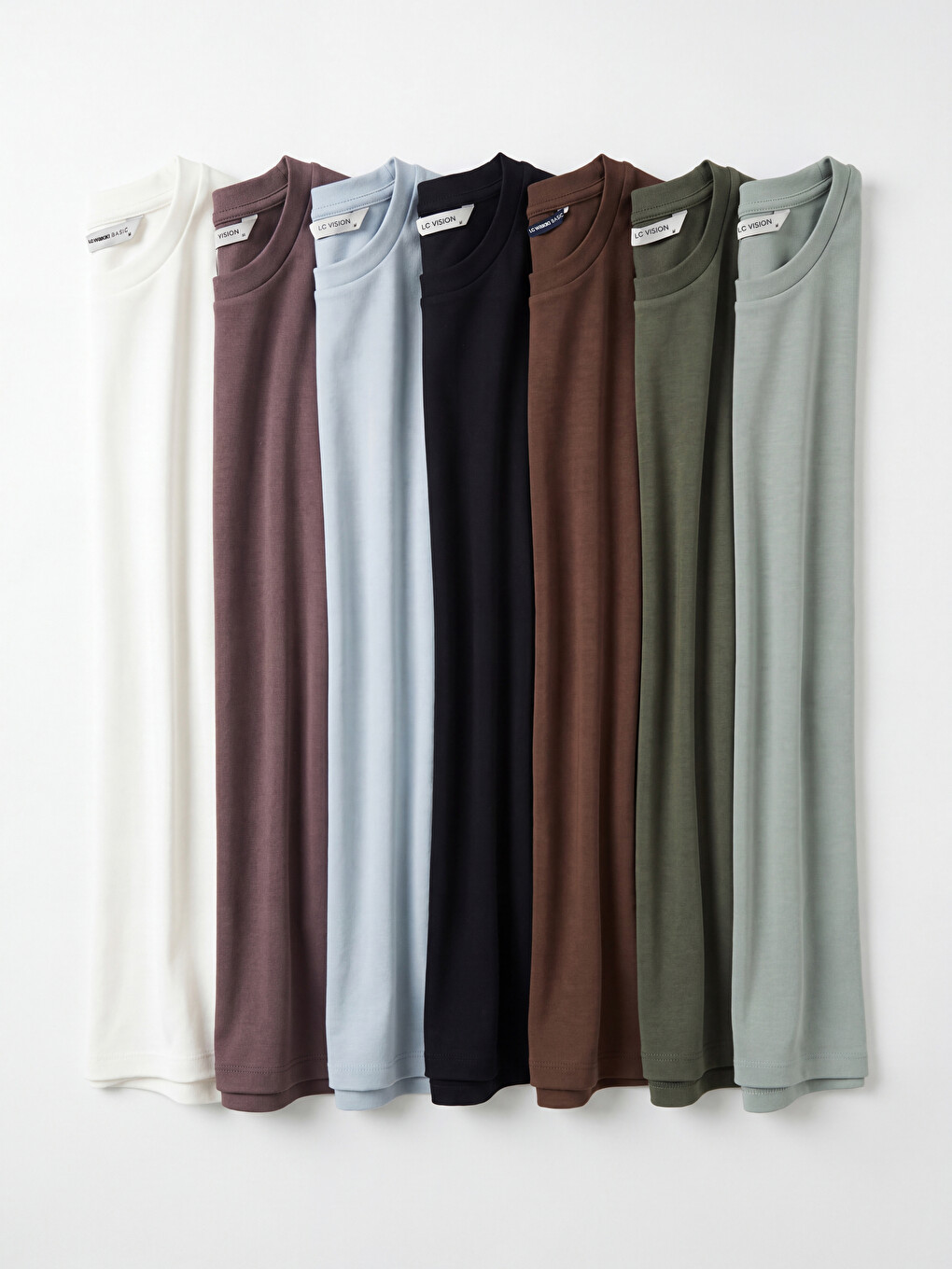 Kahverengi Loose Fit Akışkan Kumaş Tişört /04-2