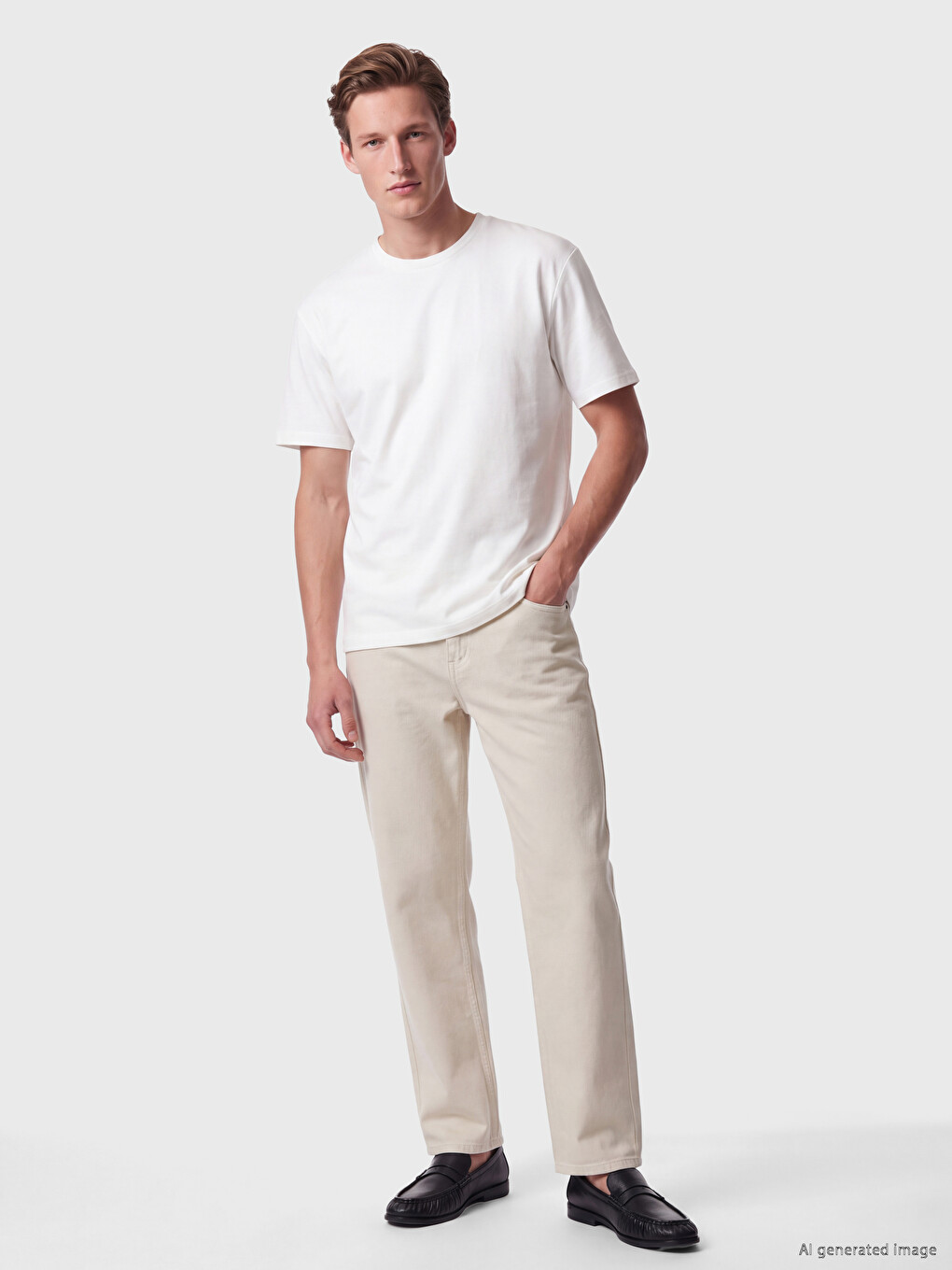 Loose Fit Fluid Fabric T-shirt /04-1