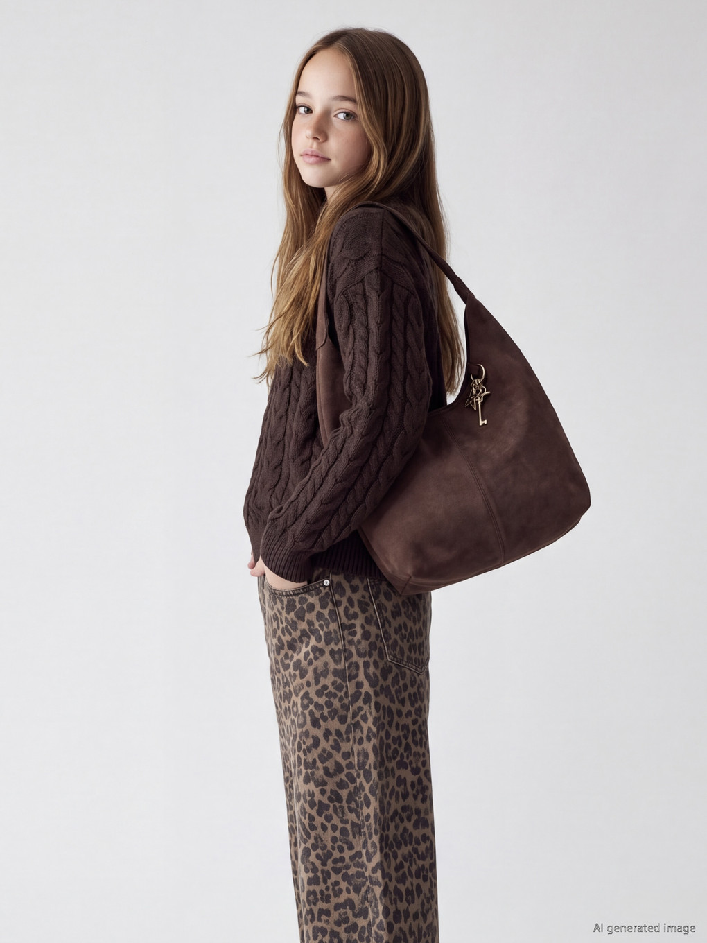  Suede Look Girls' Arm Bag