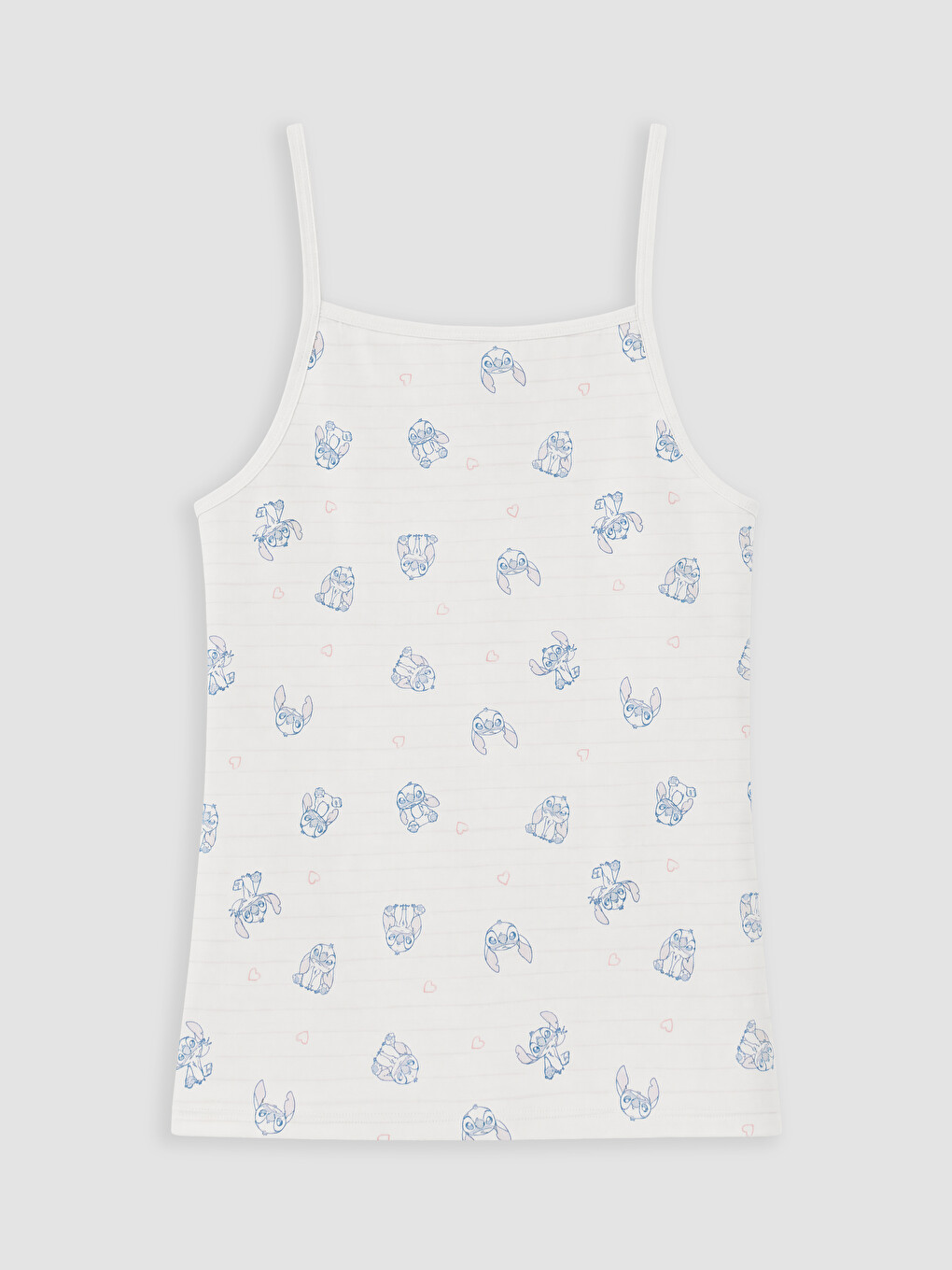 Lila Stitch Baskılı Kız Çocuk Atlet 2'li-2