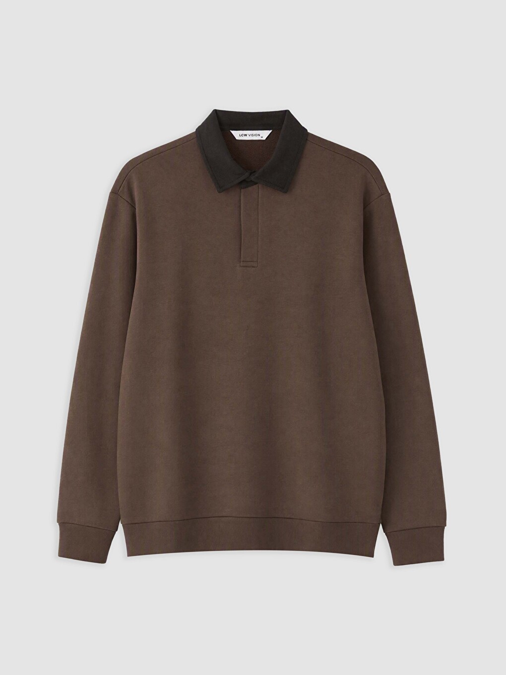 Polo Collar Men's Sweatshirt