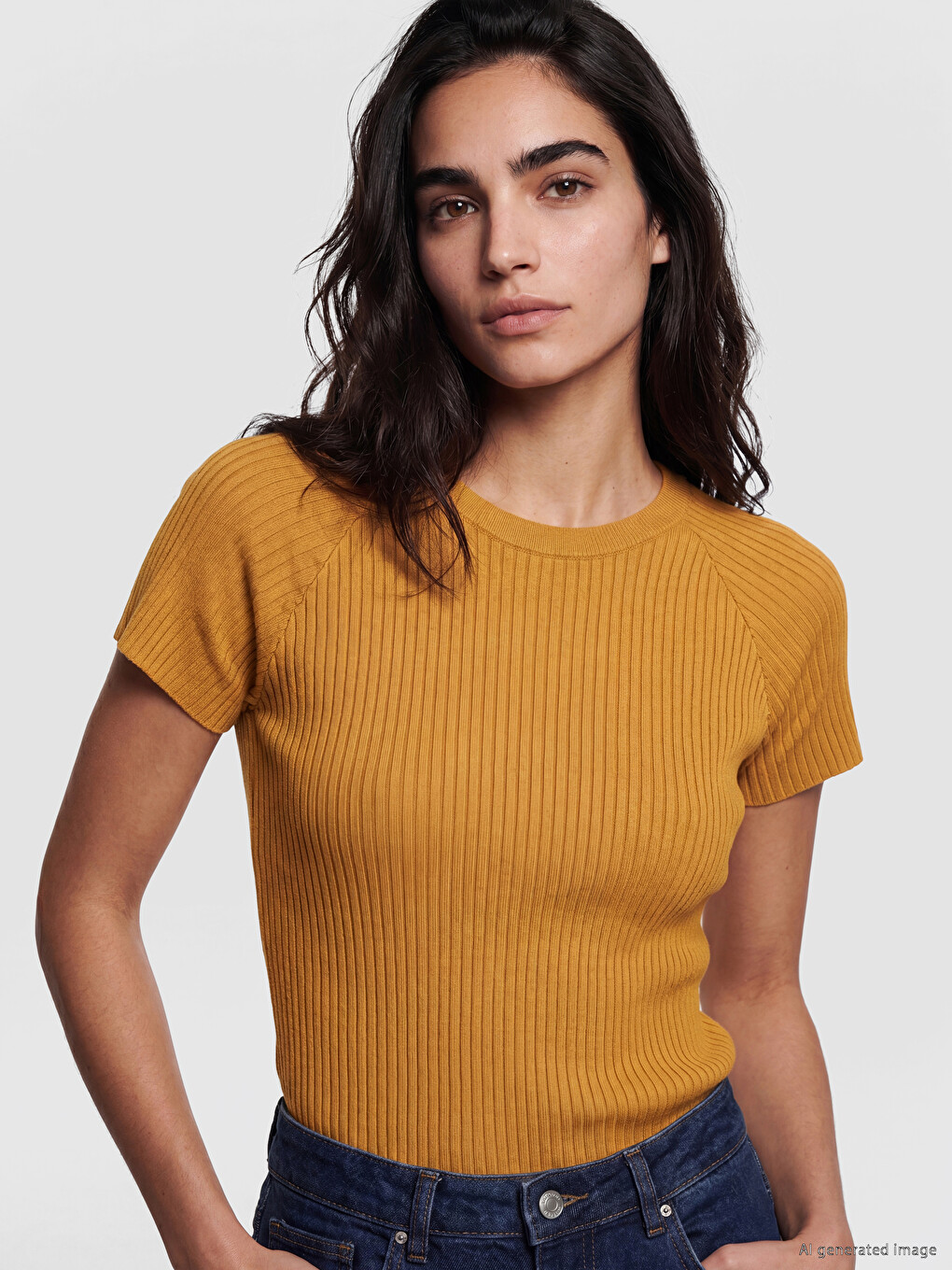 Crew Neck Textured Women's Knitwear Sweater-1