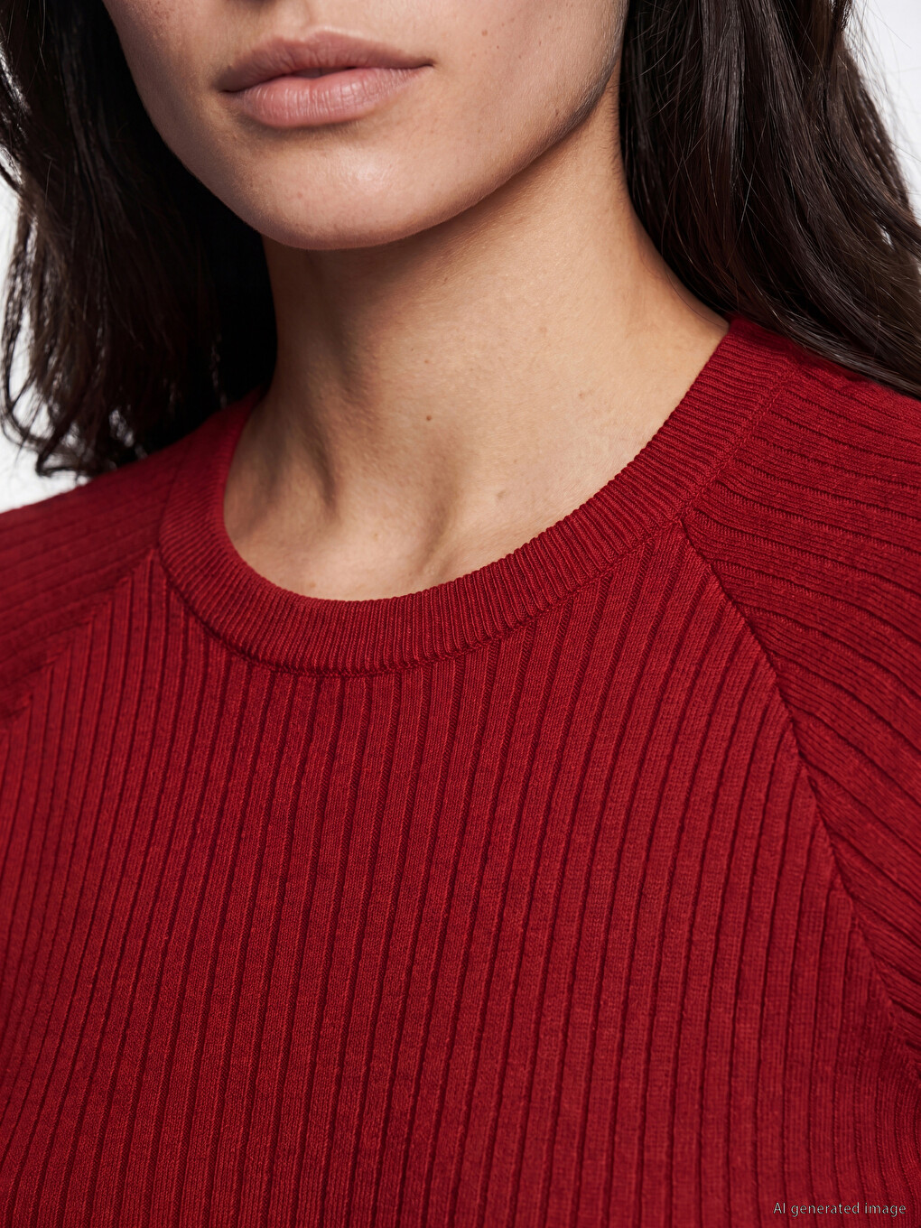 Crew Neck Textured Women's Knitwear Sweater-2