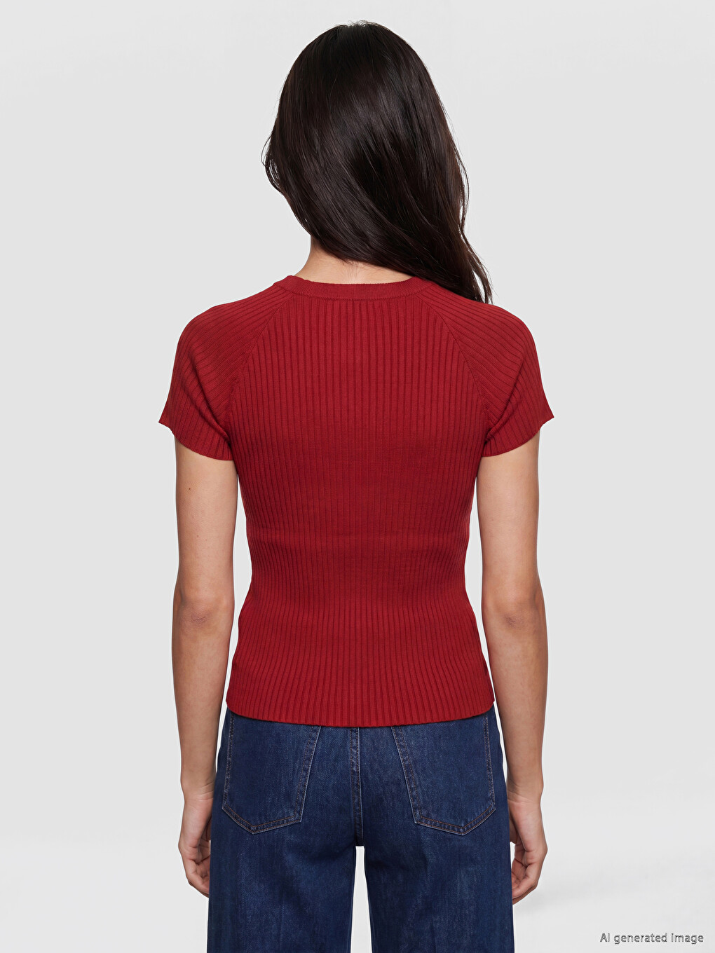Crew Neck Textured Women's Knitwear Sweater-3