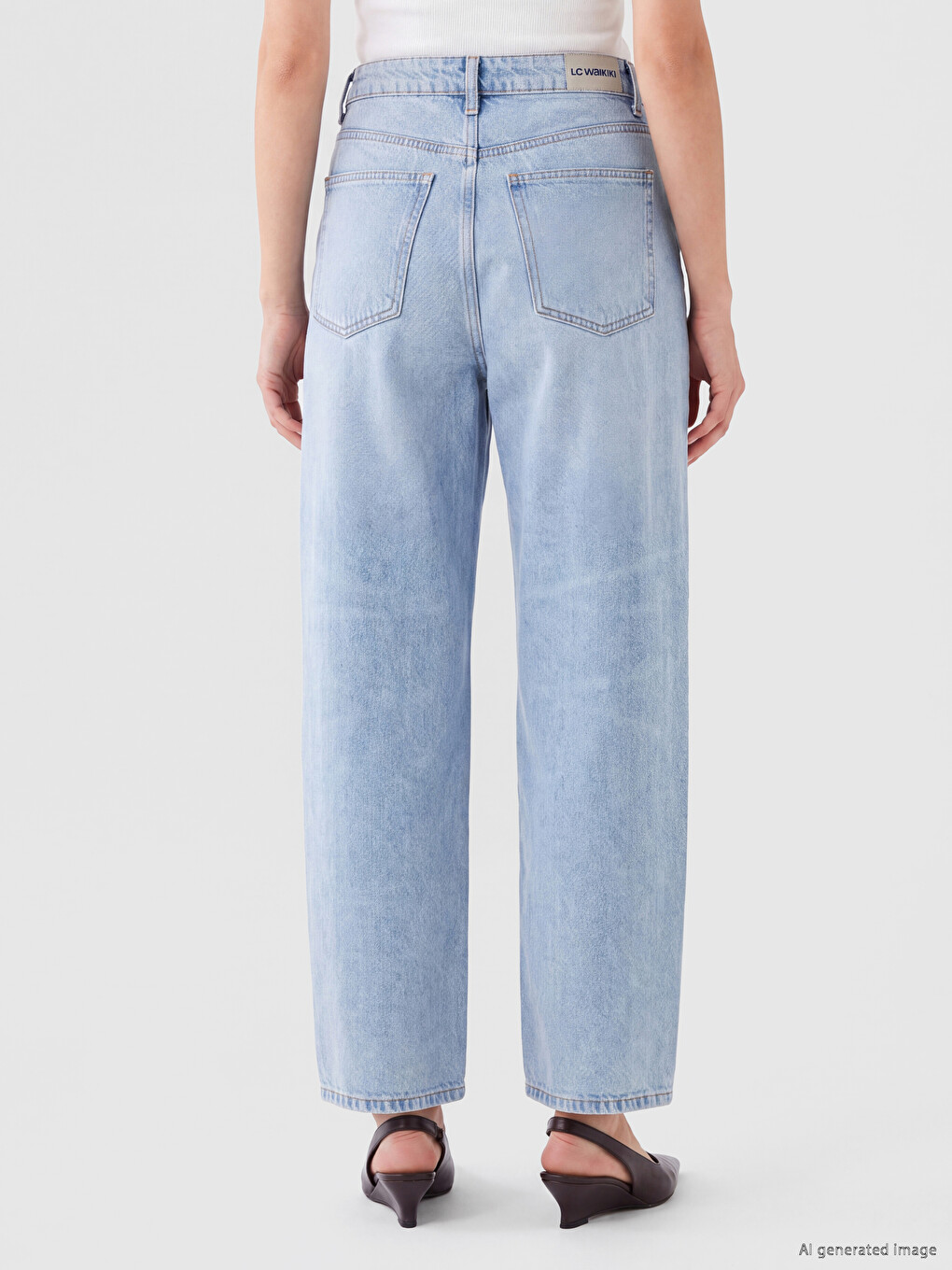 High Waist Regular Fit Women's Jeans-3
