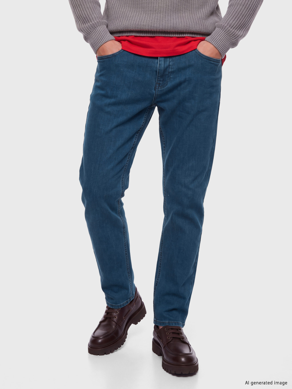Yeşil 779 Regular Fit Şardonlu Jean-1