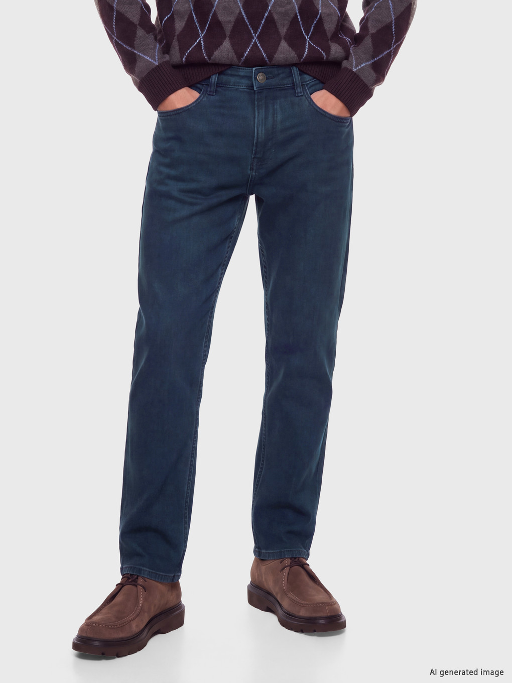 İndigo 779 Regular Fit Şardonlu Jean-1