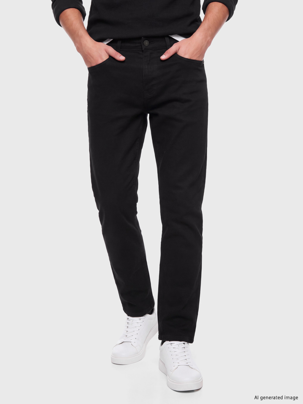 Siyah 779 Regular Fit Şardonlu Jean-1