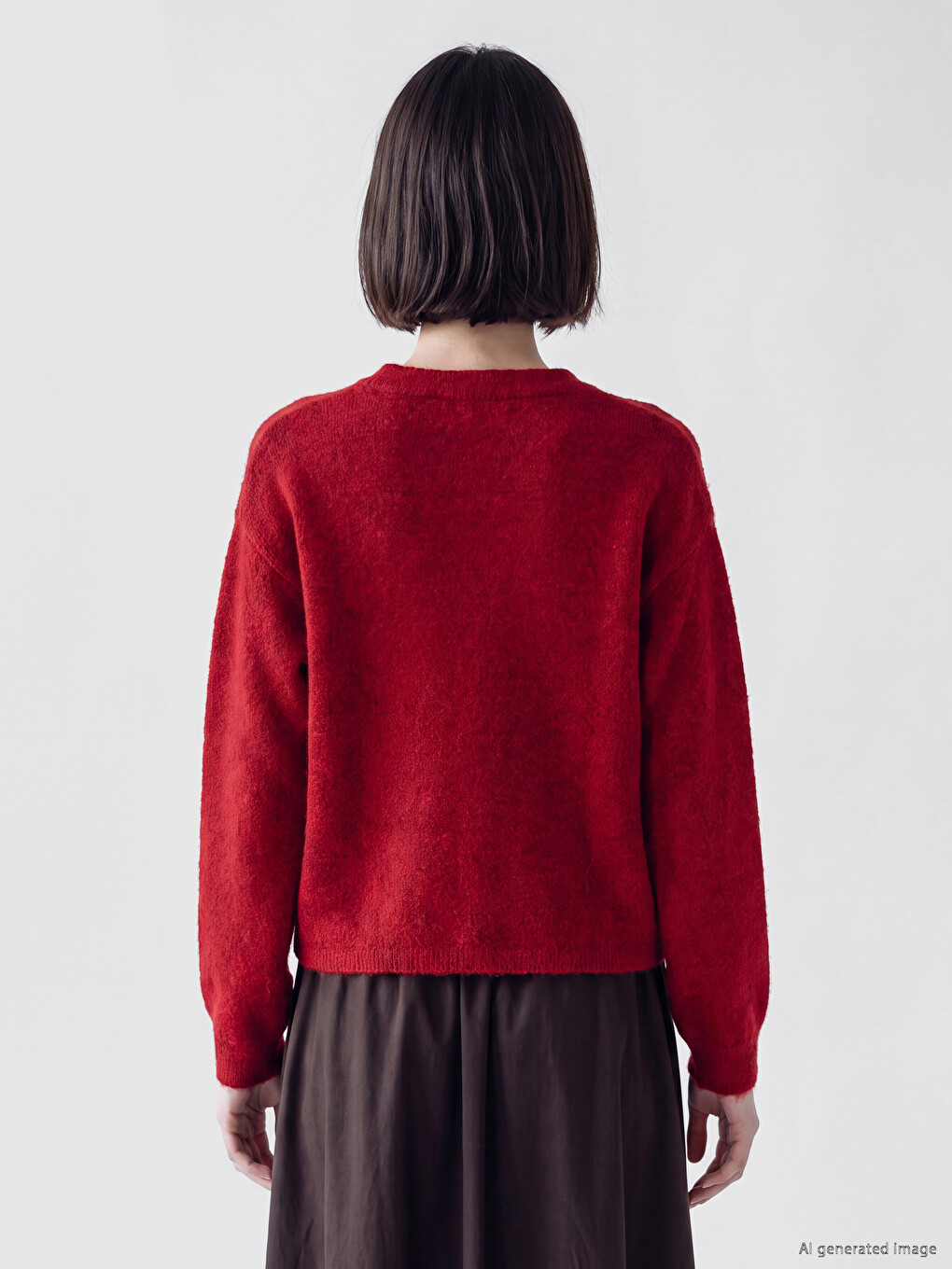 Crew Neck Women's Knitwear Cardigan-3