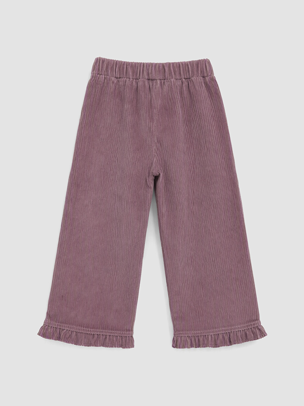 Pantaloni Din Catifea Pentru Fete Cu Talie Elastică-1