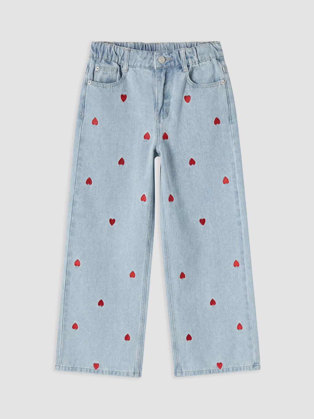 Regular Fit Embroidered Girls' Jeans