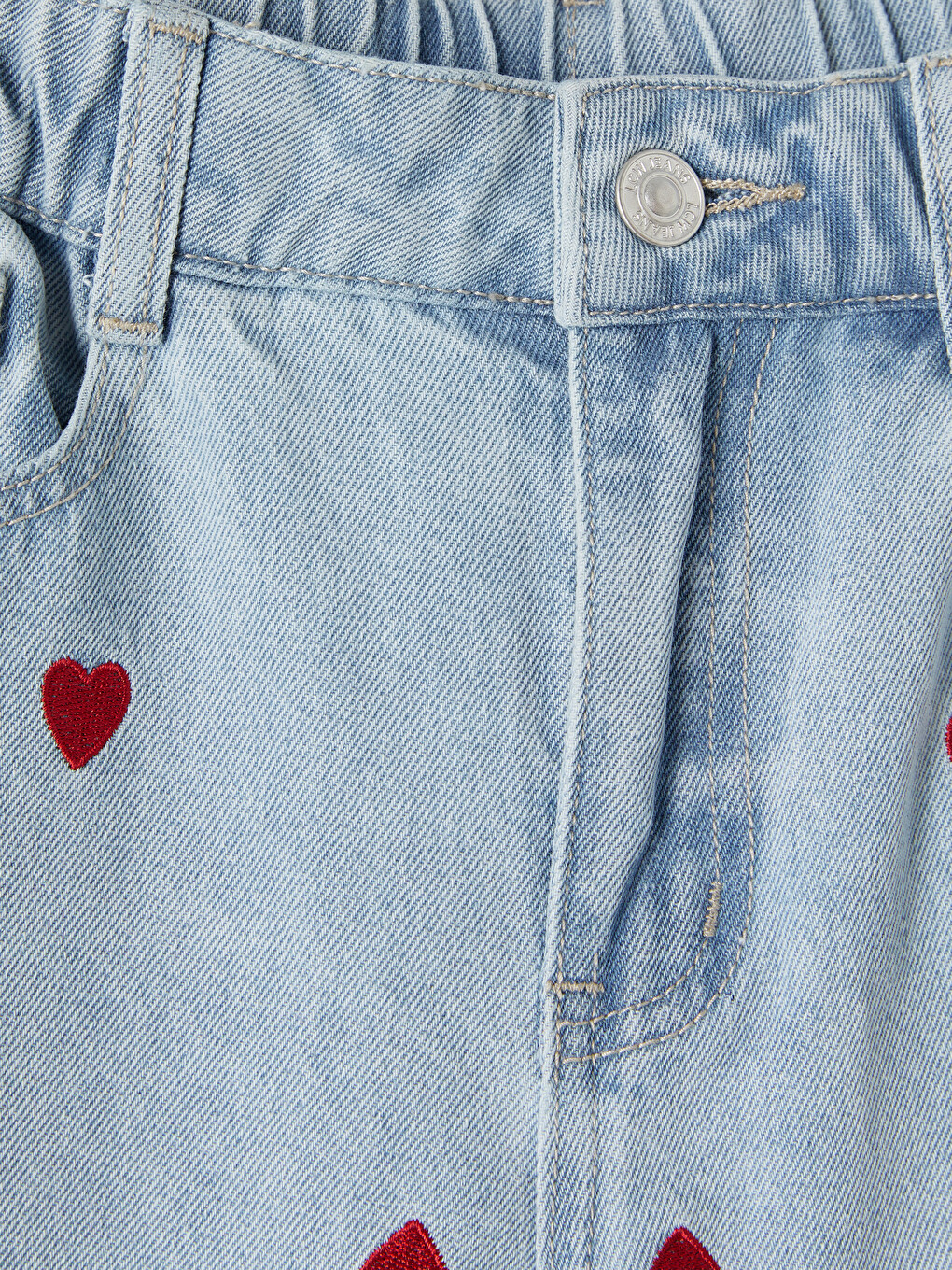 Regular Fit Embroidered Girls' Jeans-2
