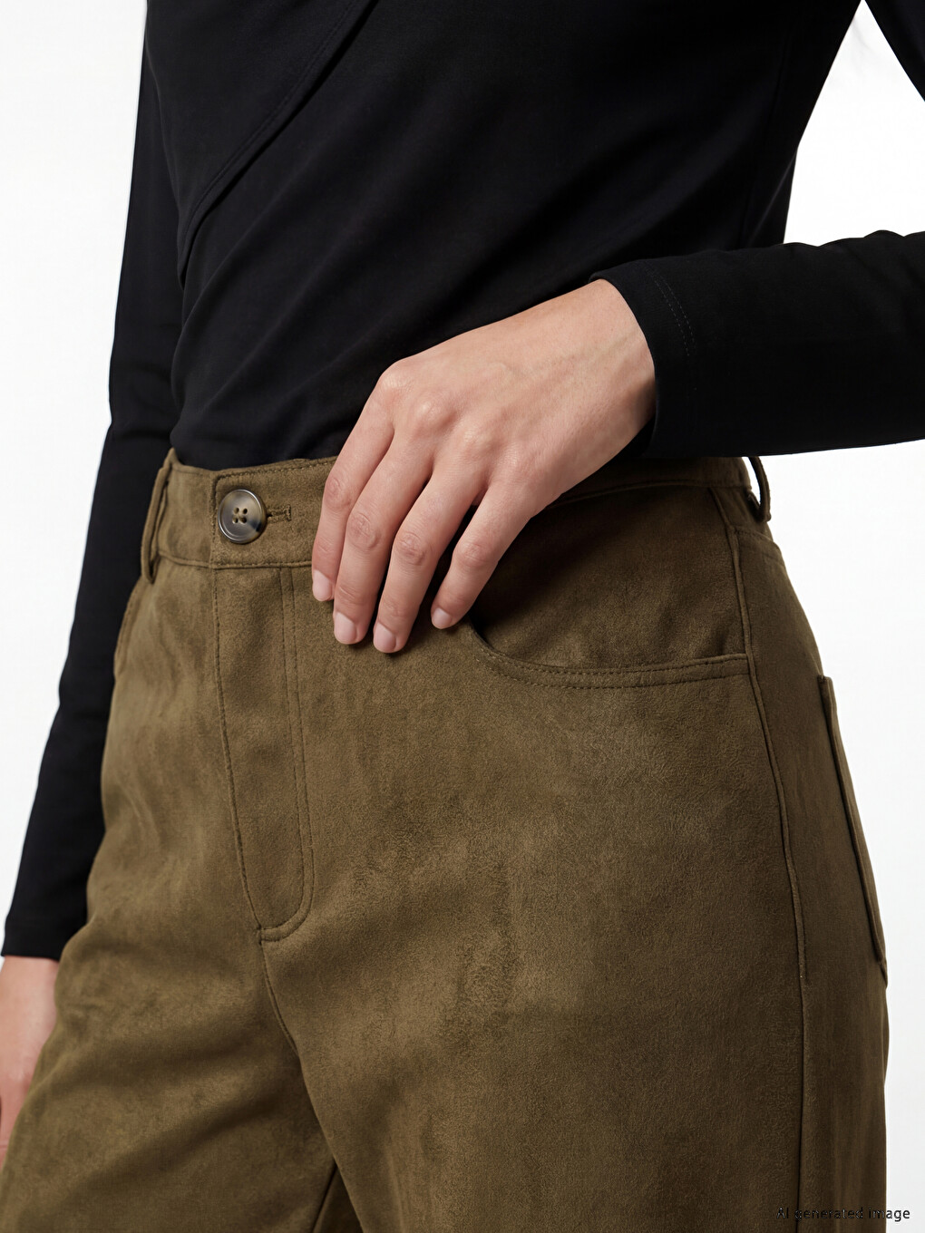 Regular Fit Wide Leg Women's Trousers-2