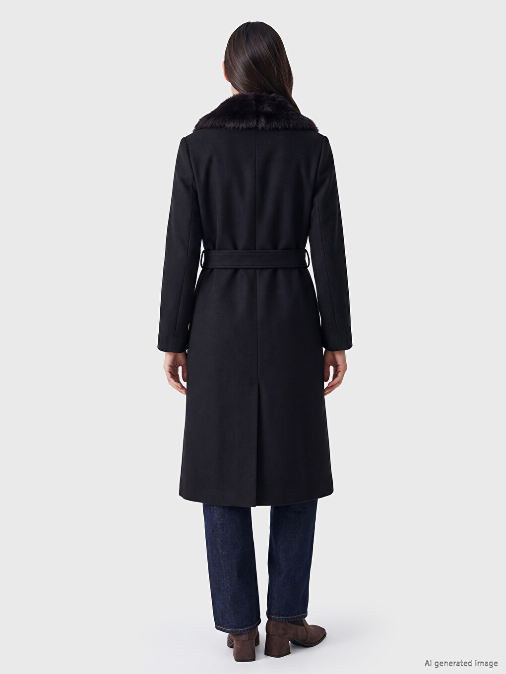 Fur Collar Women's Cachet Coatigan-3