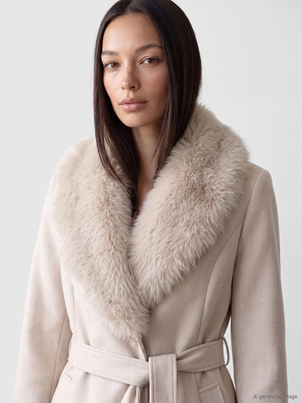 Fur Collar Women's Cachet Coatigan-2