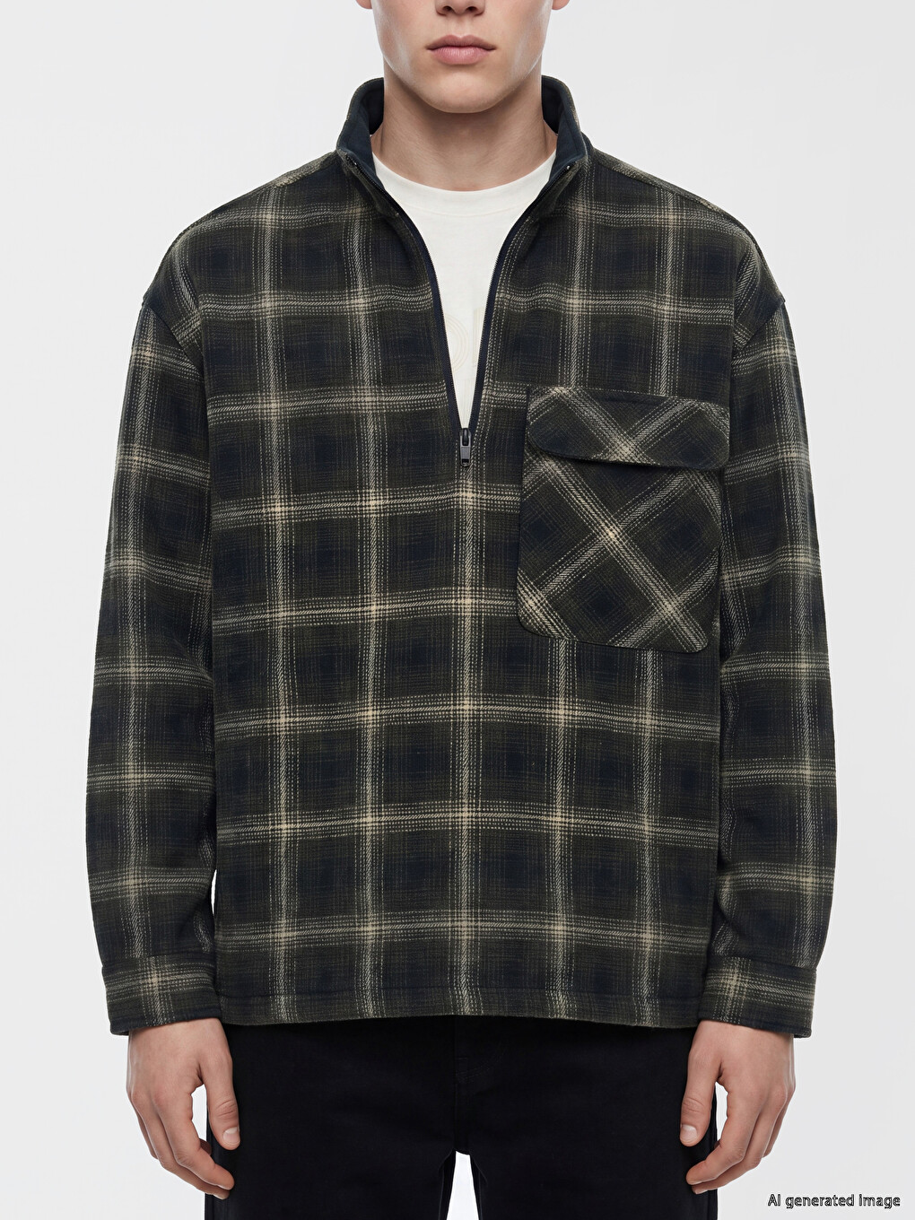 Relax Fit Plaid Men's Lumberjack Shirt Jacket-2