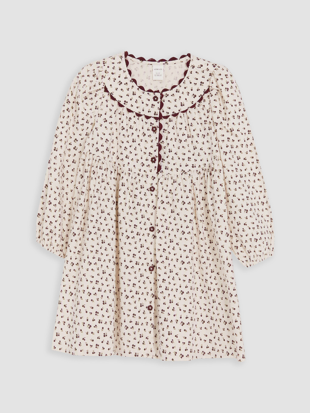 Floral Girls' Velvet Dress