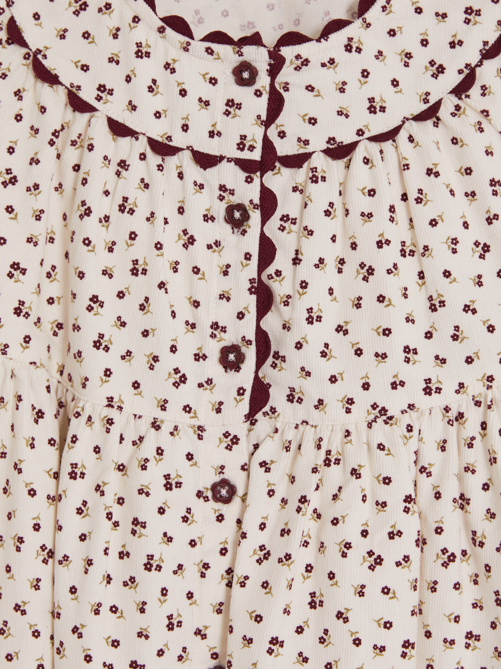 Floral Girls' Velvet Dress-1