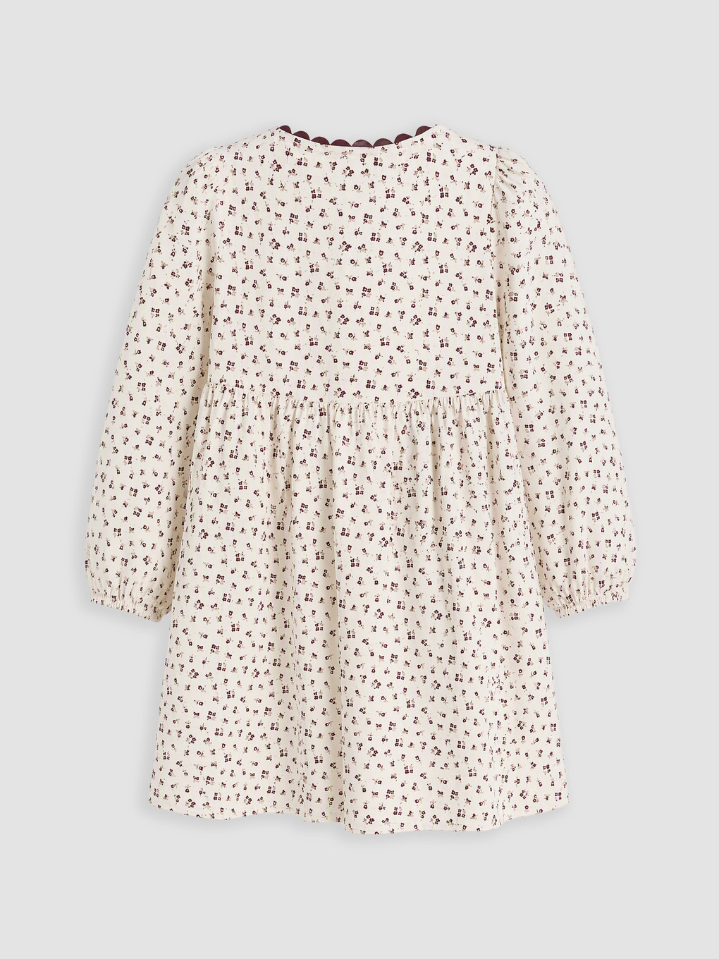 Floral Girls' Velvet Dress-2