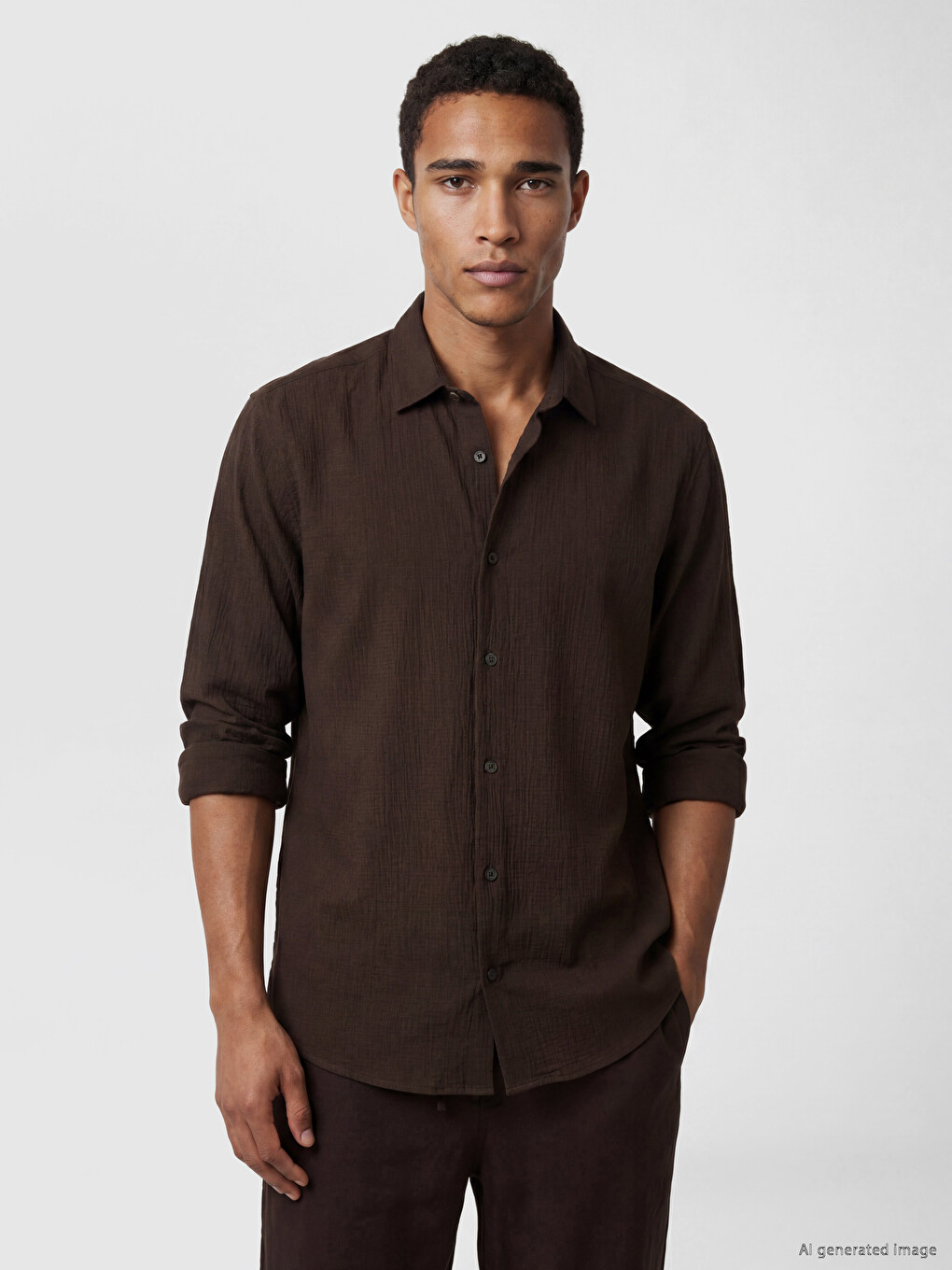 Regular Fit Krinkle Men's Shirt
