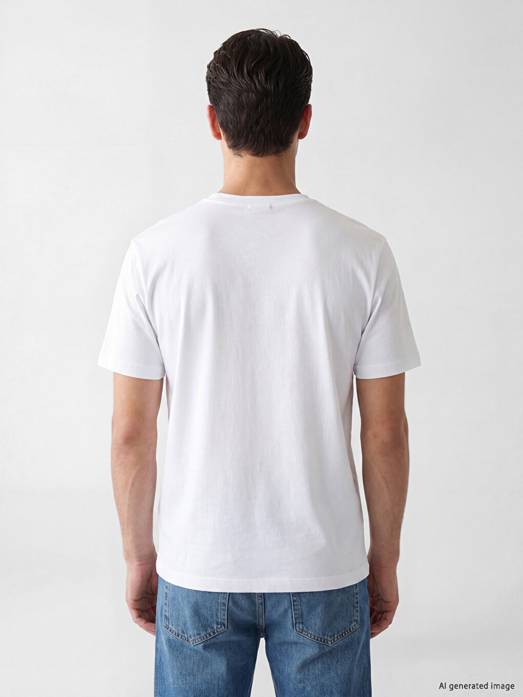 T-shirt Me Jakë Të Rrumbullakët Për Burra-2