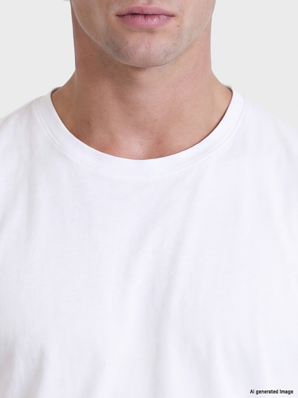Beyaz Regular Fit Dry Touch Kalın Kumaş Tişört /03-3
