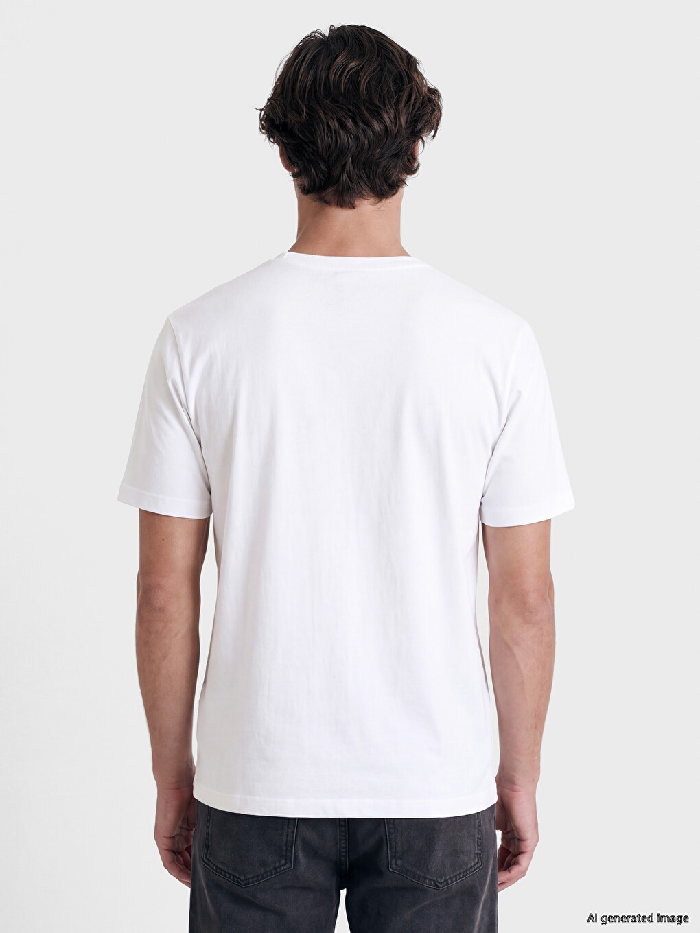 Beyaz Regular Fit Dry Touch Kalın Kumaş Tişört /03-4