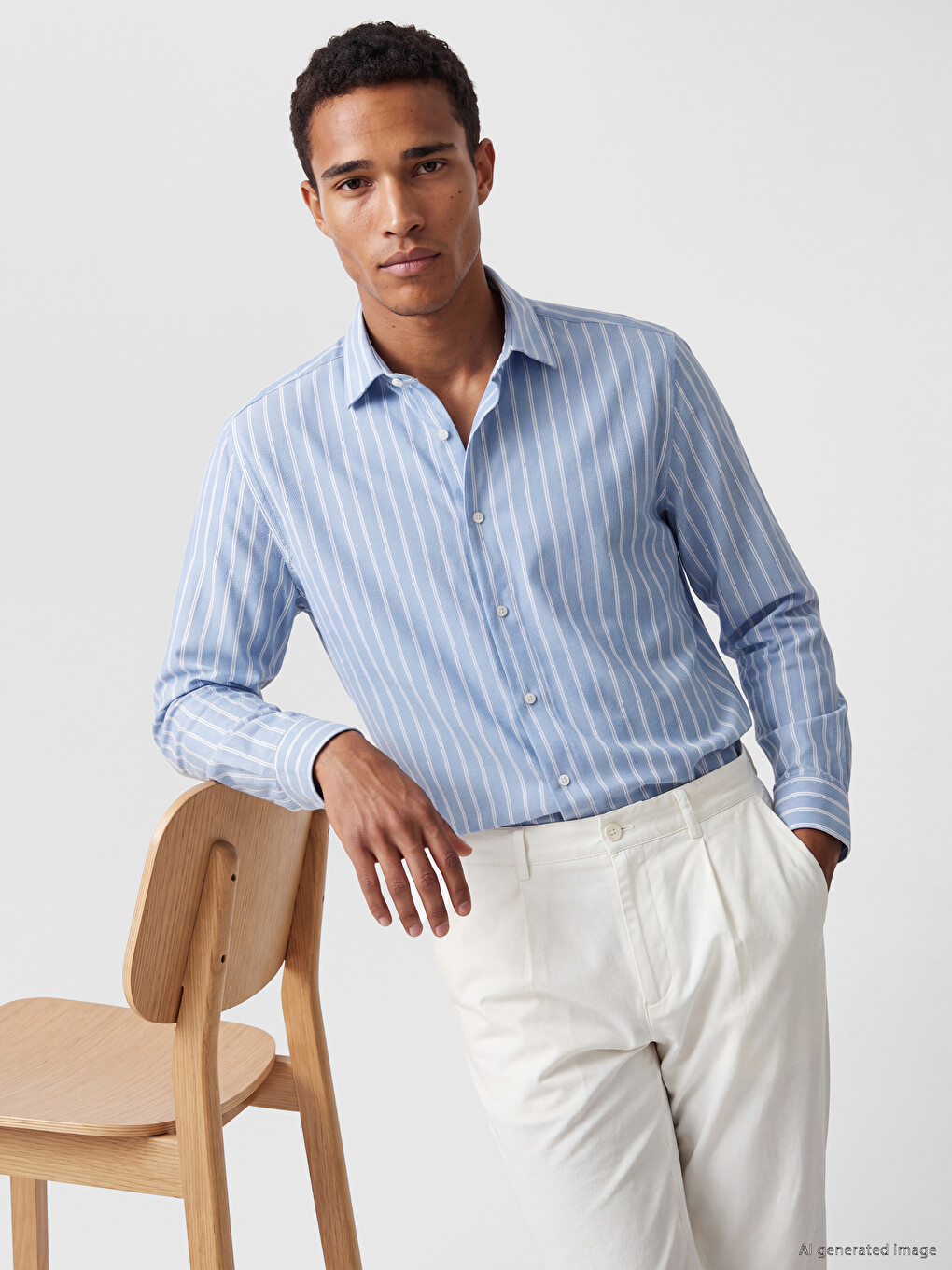 Regular Fit Striped Dobby Men's Shirt