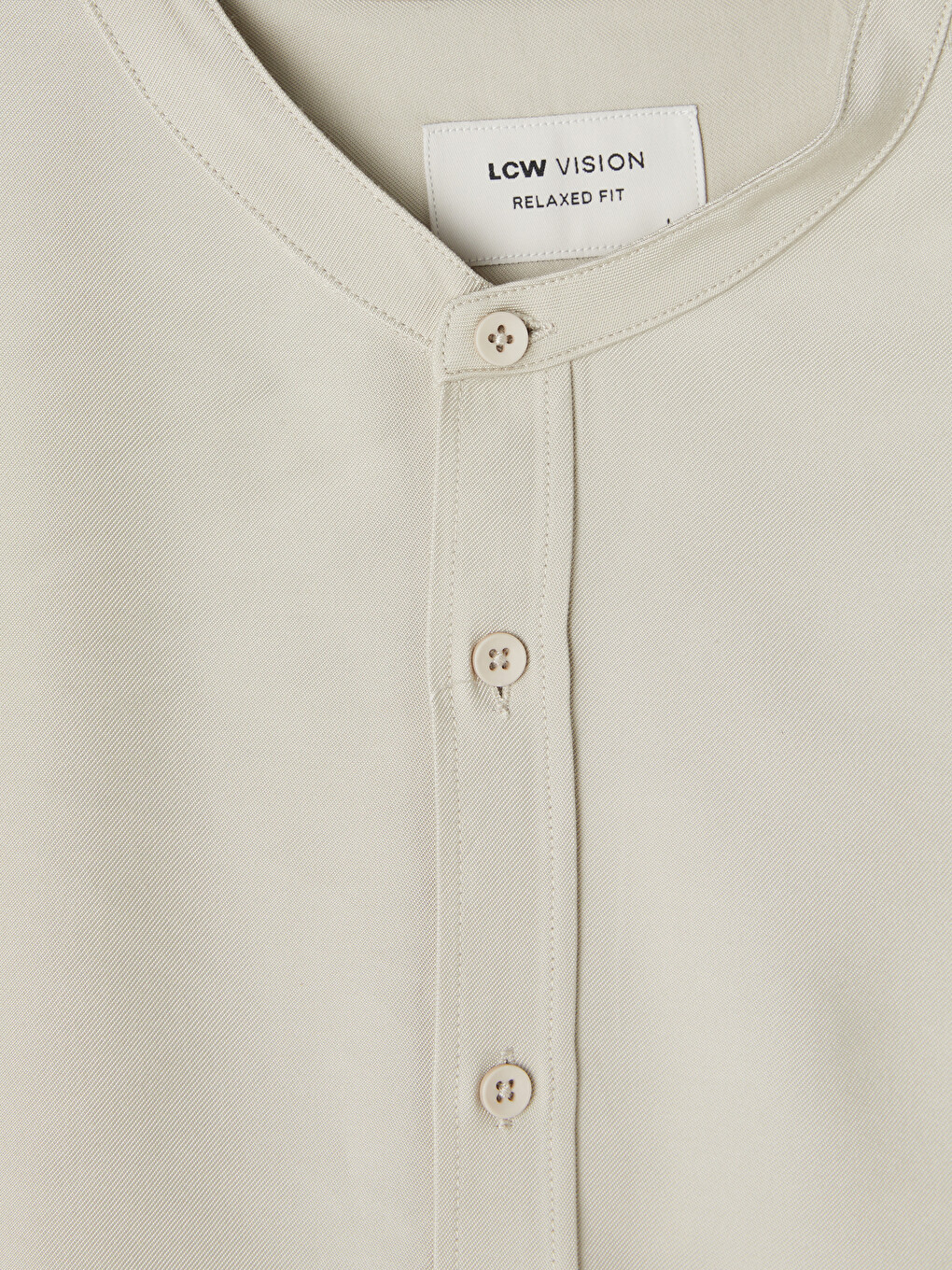 Regular Fit Grandad Collar Men's Shirt-5