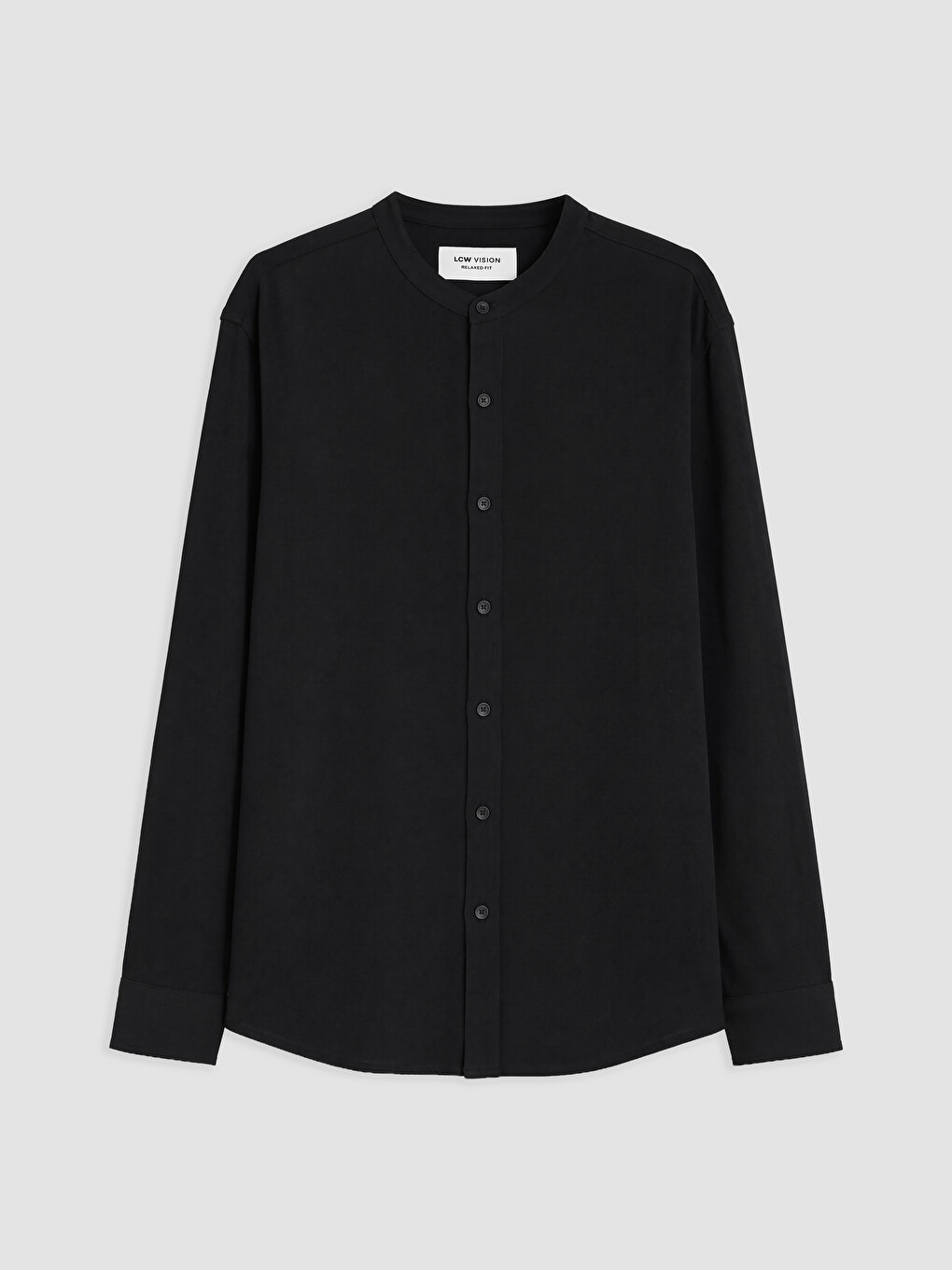Regular Fit Grandad Collar Men's Shirt-4