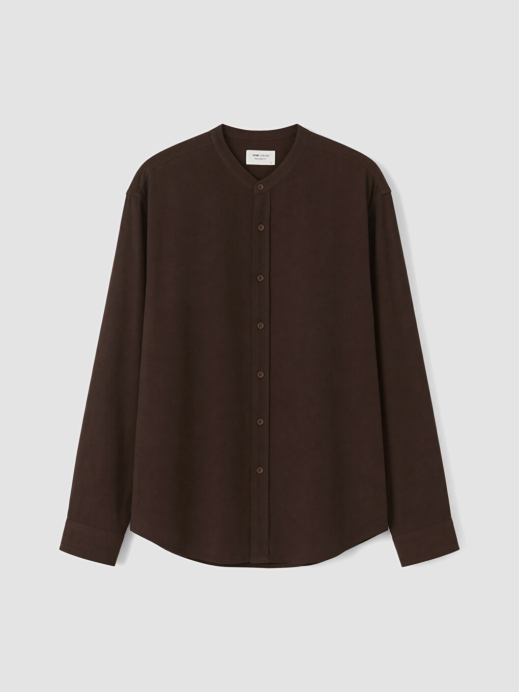 Regular Fit Grandad Collar Men's Shirt-4