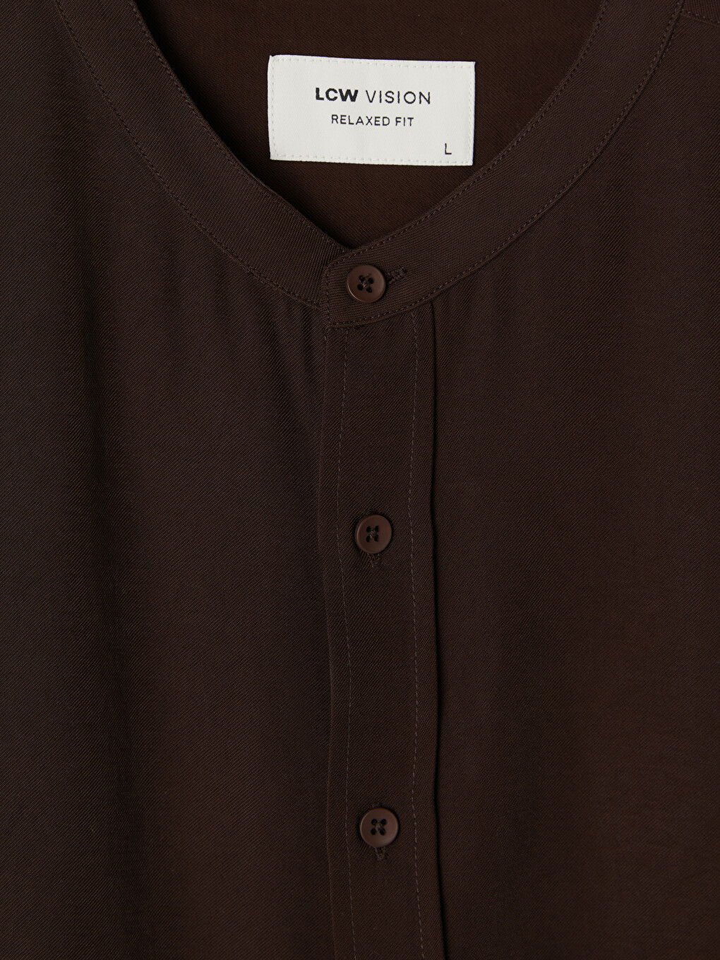 Regular Fit Grandad Collar Men's Shirt-5