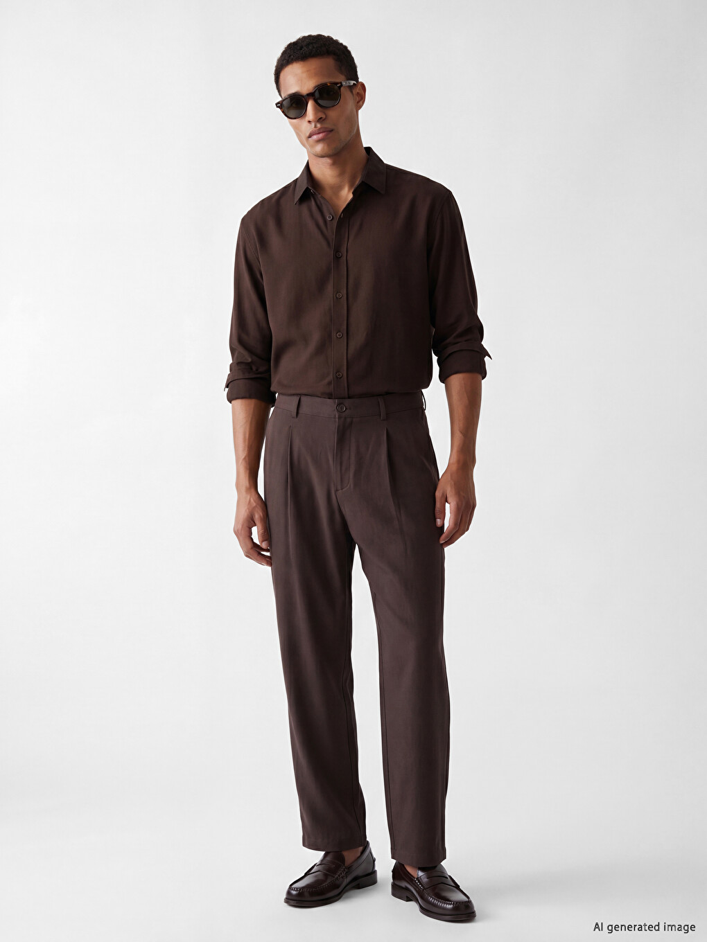 Regular Fit Grandad Collar Men's Shirt-1