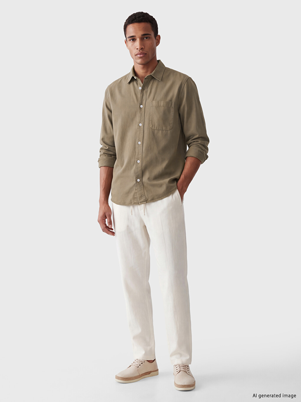 Standard Fit Gabardine Men's Shirt-1