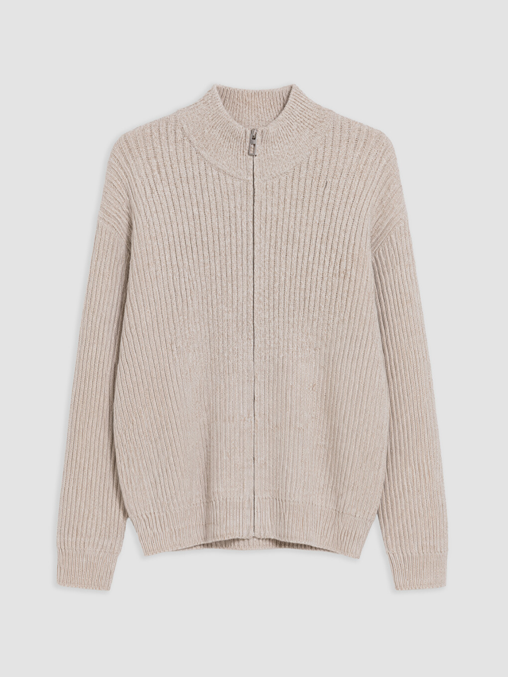 Regular Fit Mock Neck Men's Knitwear Cardigan-4