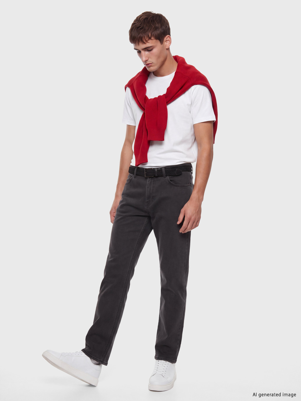 Siyah 779 Regular Fit Şardonlu Jean