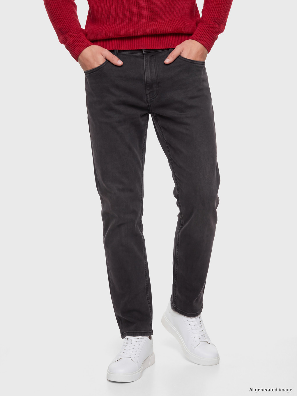 Siyah 779 Regular Fit Şardonlu Jean-1