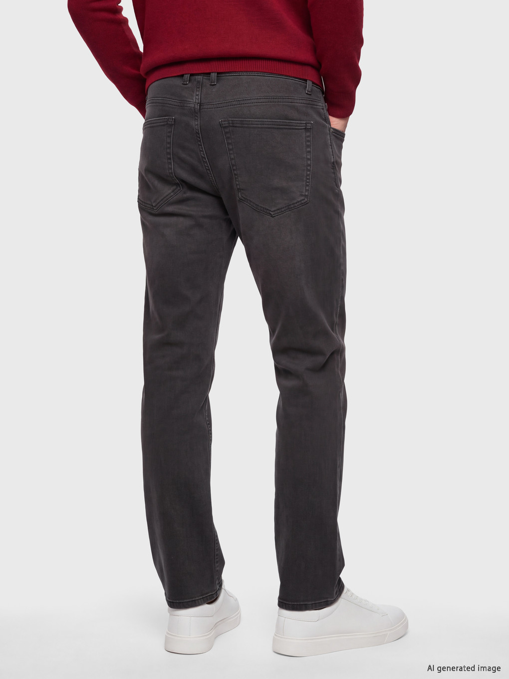 Siyah 779 Regular Fit Şardonlu Jean-3