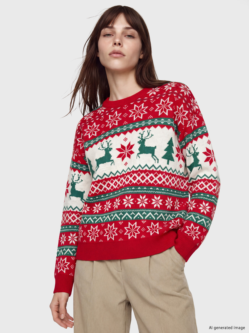 Woman Red Sweater