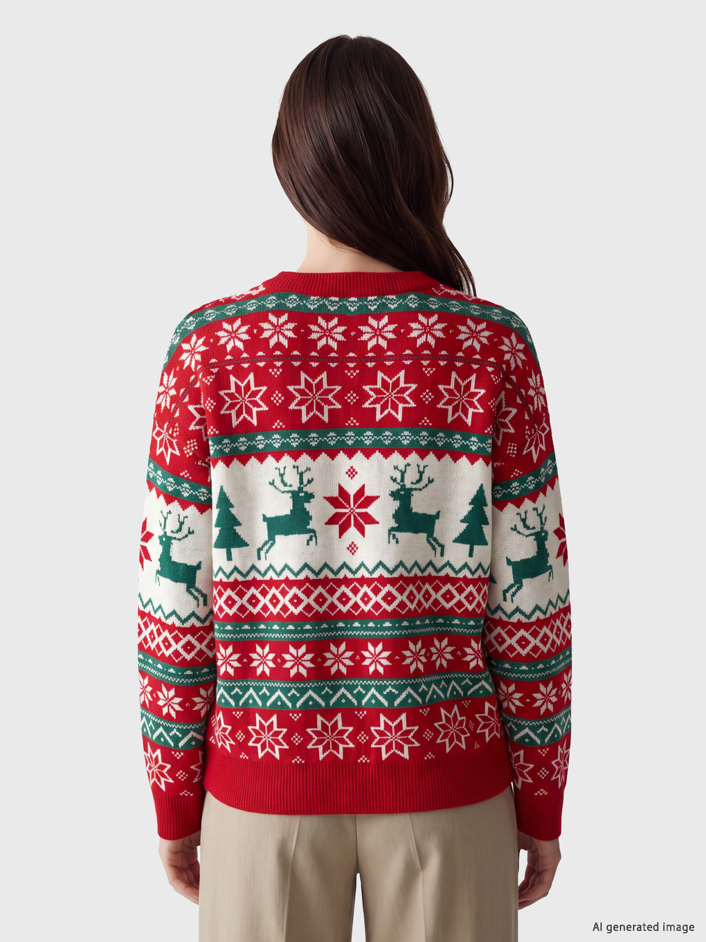 Woman Red Sweater-3