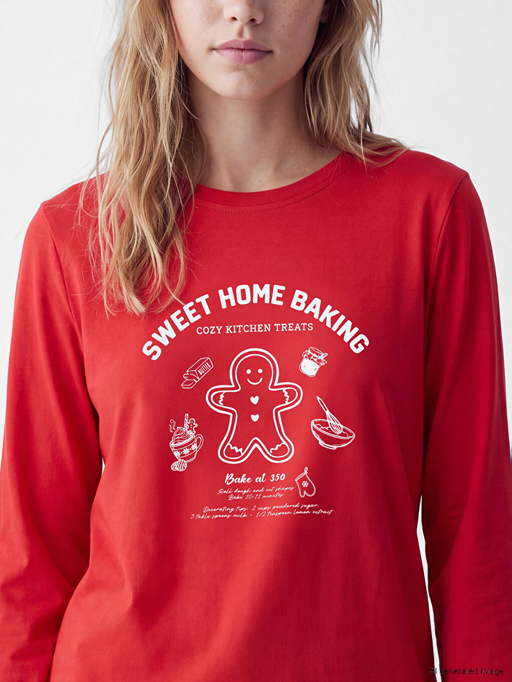 Yeşil Yılbaşı Temalı Kadın Pijama Takım-2